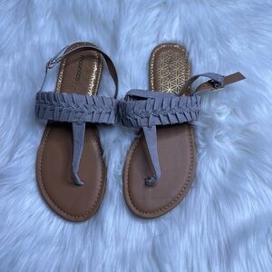 Maurices Grey Purple Toned Sandals NWOT Size 9